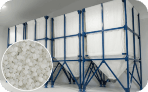 Тканевые силоса для полимеров в ряд